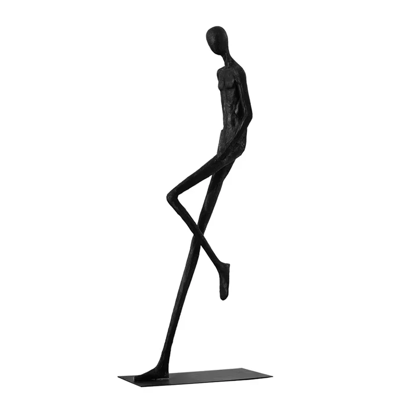 

FG11European art abstract living room TV cabinet large floor-to-ceiling humanoid sculpture ornament