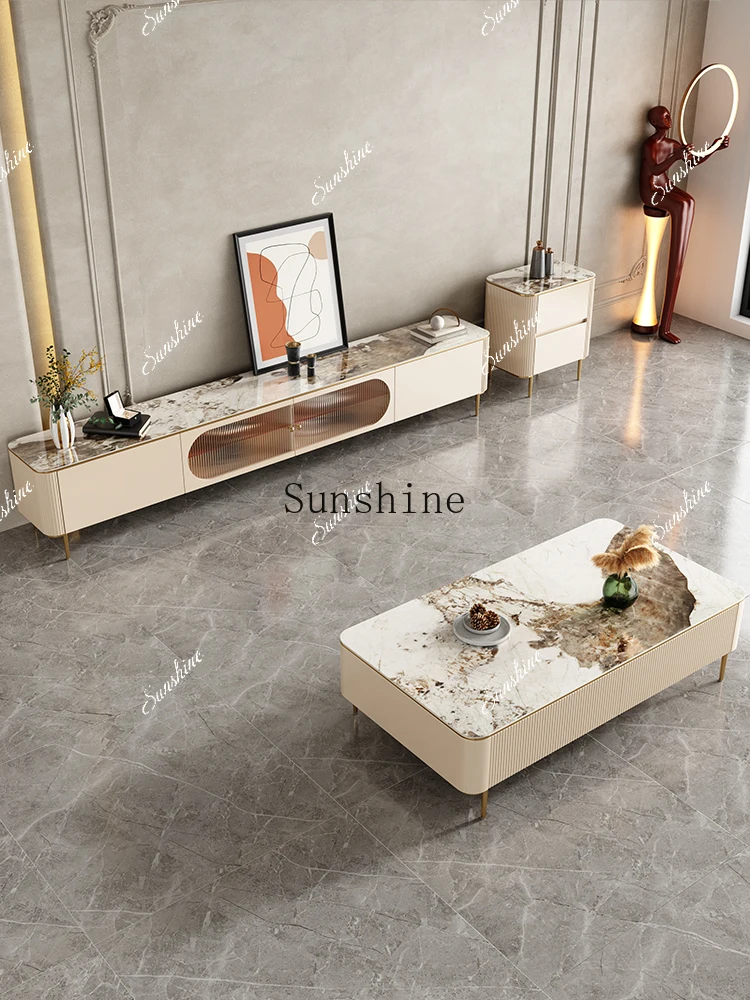 

Living room household small apartment modern simple tea table and chair combination FT