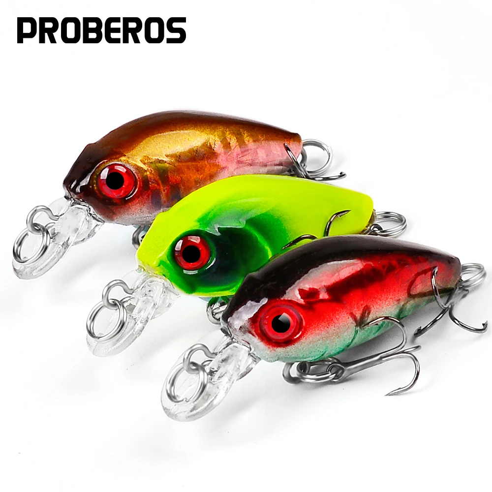 

1Pcs Carp Bass Pesca Fishing Tackle Crank Fishing Lure 45mm 3.5g Floating Wobbler Jig Hard Plastic Bait Swimbait with 10# Hook