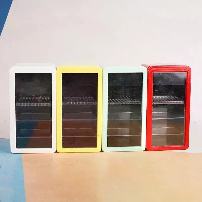 1:12 ドールハウスミニチュア冷蔵庫缶飲料飲料キャビネットモデルドールハウススーパーマーケットアクセサリーごっこ遊びおもちゃ DIY