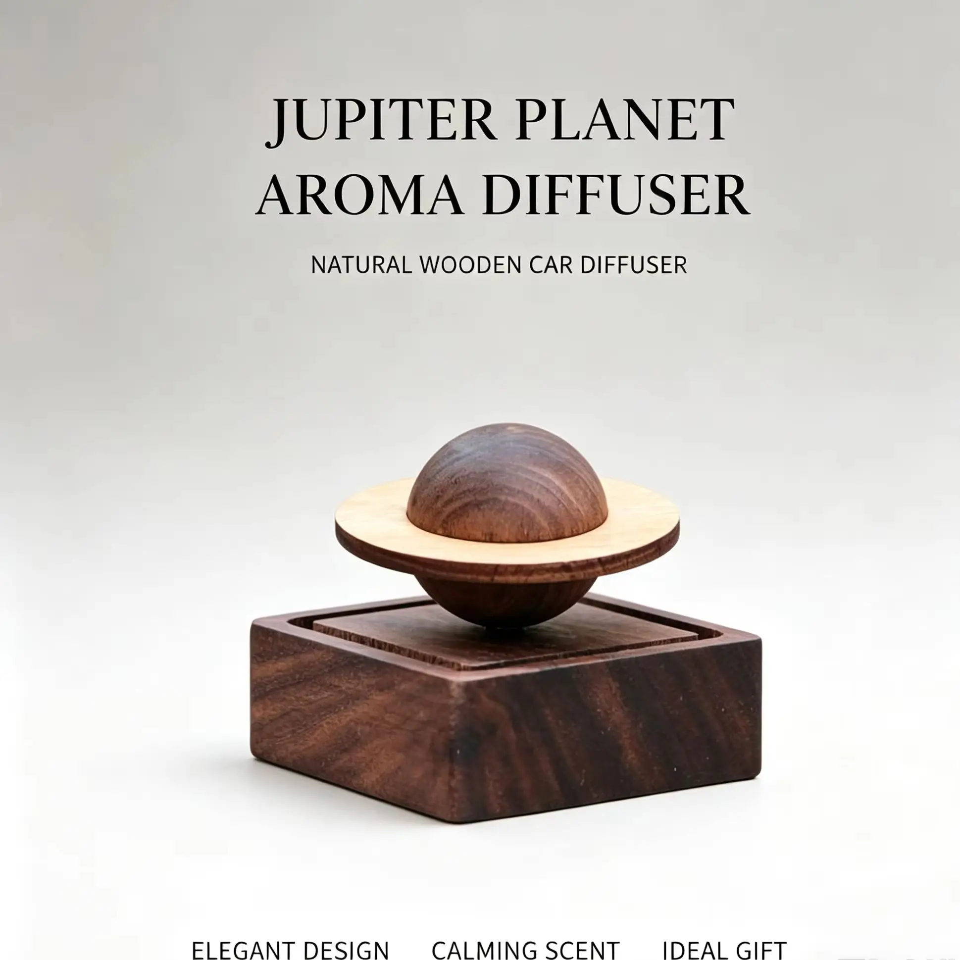 HTMCK 1pcs wood scent No essential oil diffuser Jupiter shape home decoration fresh air present to friend dorm room essentials view 5