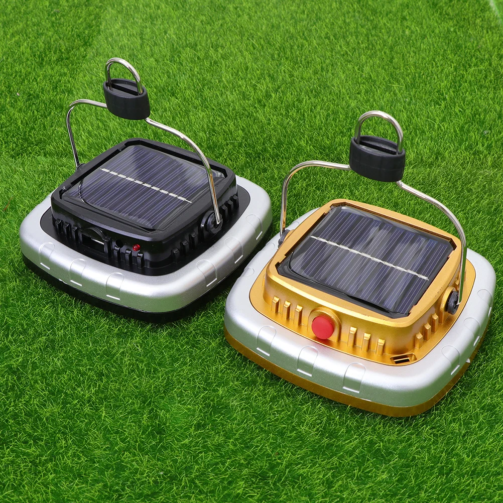 

Rechargeable Solar LED Camping Lantern Black Tent Lamp Portable Emergency Light Hang Backpack Energy Saving LED Lantern