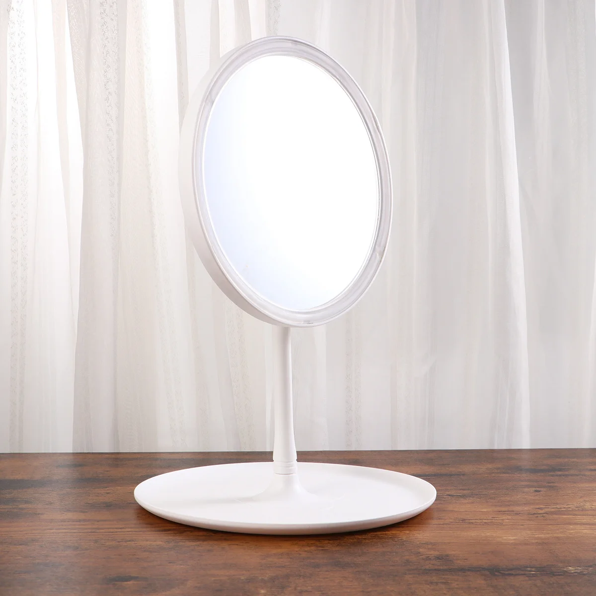 LED USB Rechargeable Makeup Mirror Premium Scratch Resistant Dimmable Touch Light Modes Adjustable Vanity Mirror