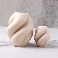 Geometric Rotating Twirl Candle Silicone Mold DIY Small size Abstract Plaster Candle Making Mould Resin Casting Dropping Molds