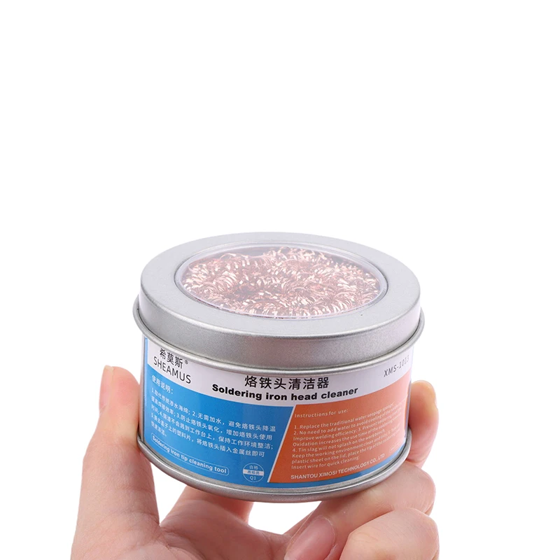 Desoldering Cleaning Ball Soldering Iron Mesh Filter Cleaning Nozzle Tip Copper Wire Cleaner Ball Metal Dross Box Clean Ball New