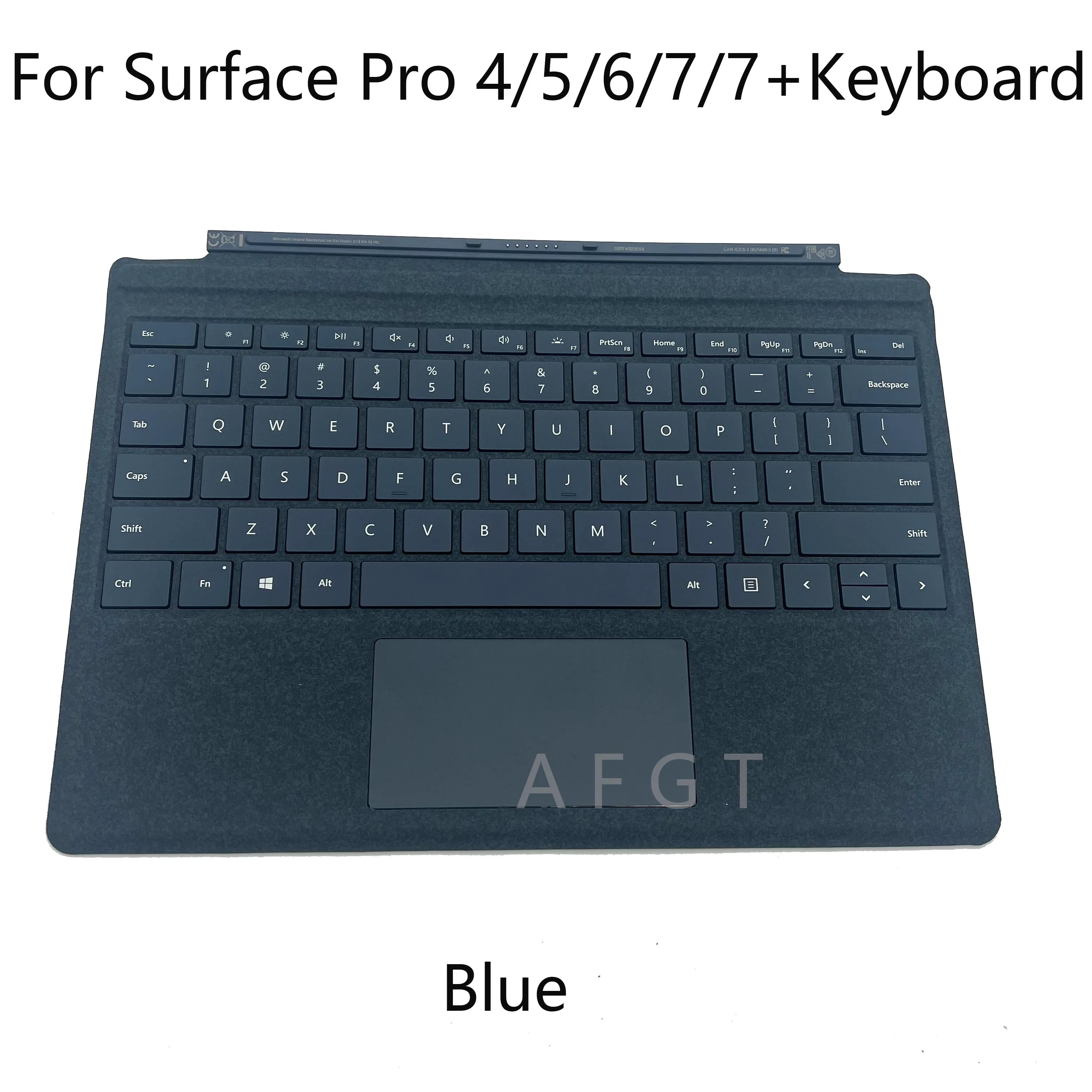 แป้นพิมพ์ AA + ของแท้สำหรับพื้นผิวของ Microsoft Pro4 Pro7 Pro7 Pro6 Pro5 + แป้นพิมพ์ที่มีทัชแพดลิงก์แม่เหล็กสีดำสีน้ำเงินเราสีแดง