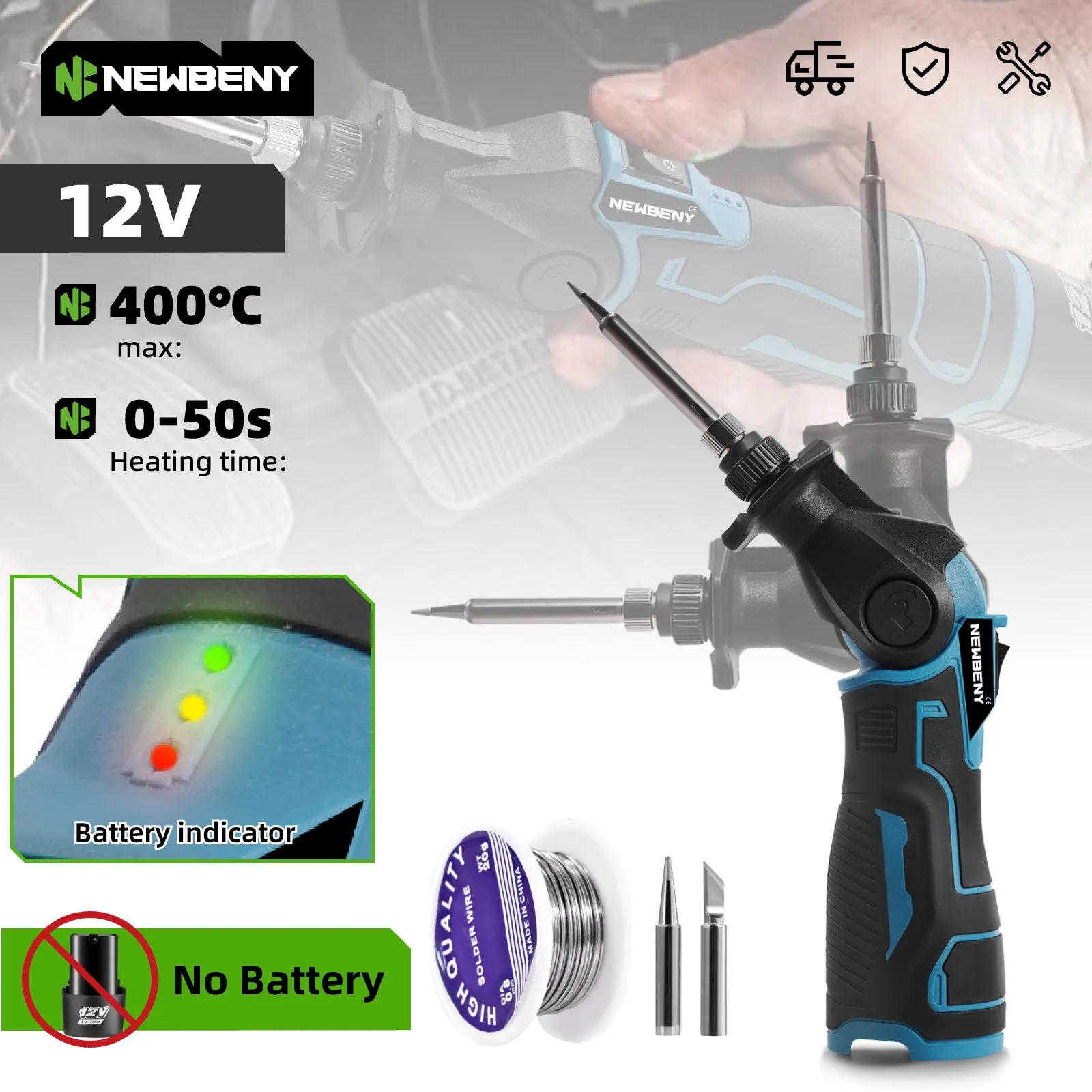 

NEWBENY400 ℃ Электрический паяльник 30 Вт, сварочный аппарат, ручной фен, нагревательный сварочный инструмент для распайки, инструмент для ремонта батареи 12 В