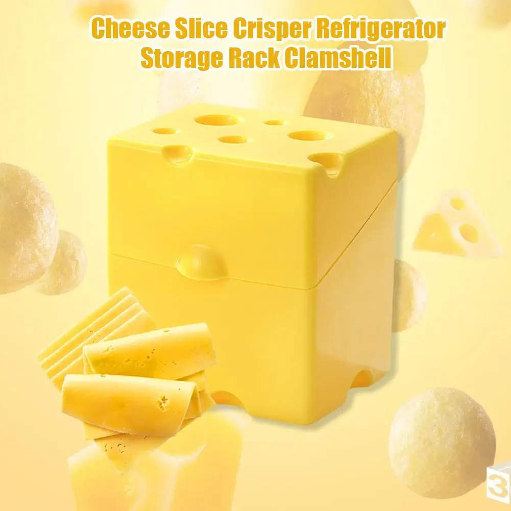 Cheese Slice Storage Box Crisper Refrigerator Storage Kitchen Rack Gadgets Clamshell Supplies Cheese Container H6B2