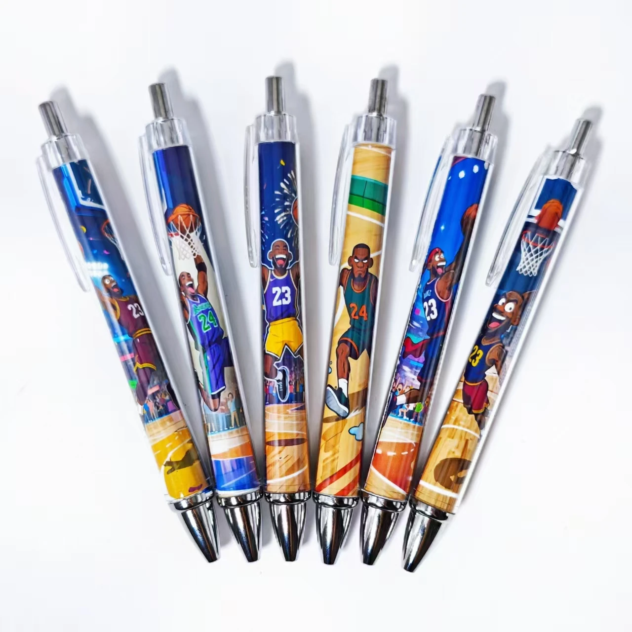 

6 шт./12 шт. тема баскетболиста креативная баскетбольная шариковая ручка повседневные офисные обучающие канцелярские принадлежности подарочная ручка