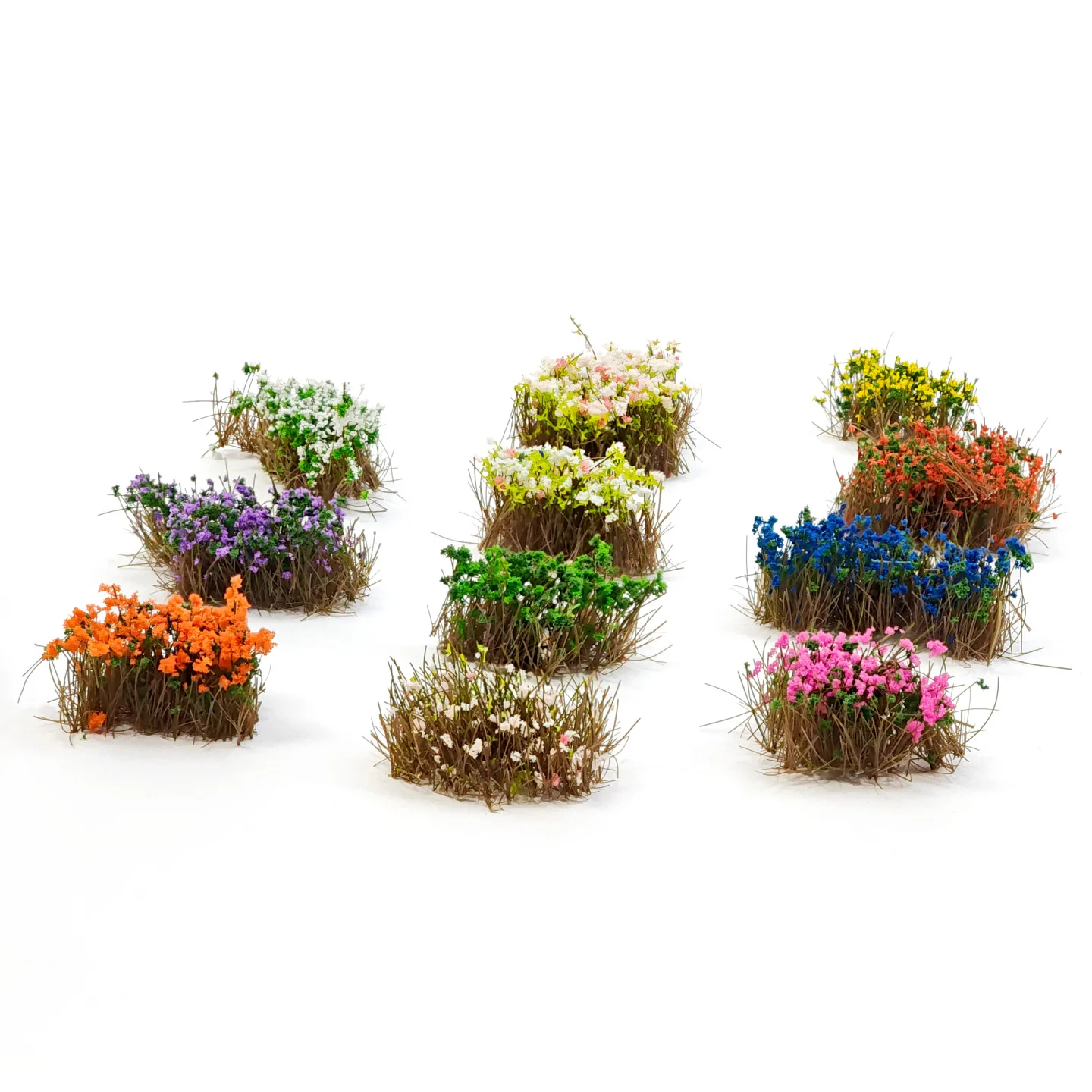 Zestawy do samodzielnego wykonania modeli z ręcznie rozdrabnianych kwiatów i trawy, mikrokrajobraz, ogrodzenie, uliczna sceneria, materiały do roślin, akcesoria do dioramy.
