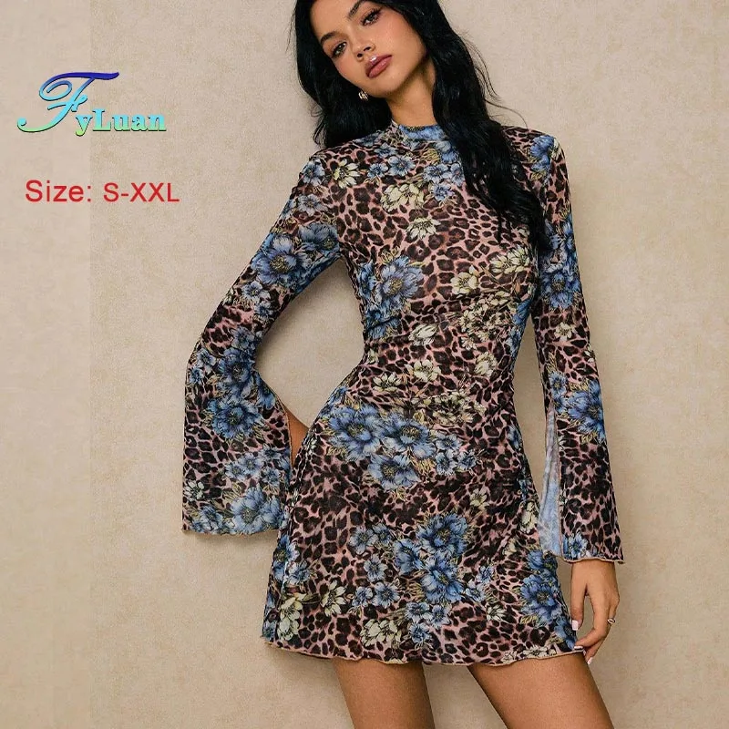 فستان نسائي جديد لعام 2025 برقبة دائرية وأكمام مضيئة فستان متوسط التخسيس نمط عصري للسيدات فستان على شكل حرف a ملابس للحفلات #2