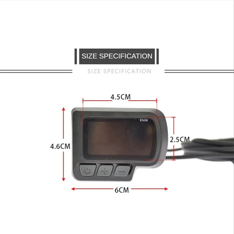 24V 36V 48V Electric Bicycle EN06 Display SM/Waterproof 5Pin Plug LCD Screen for Ebike Parts HOT