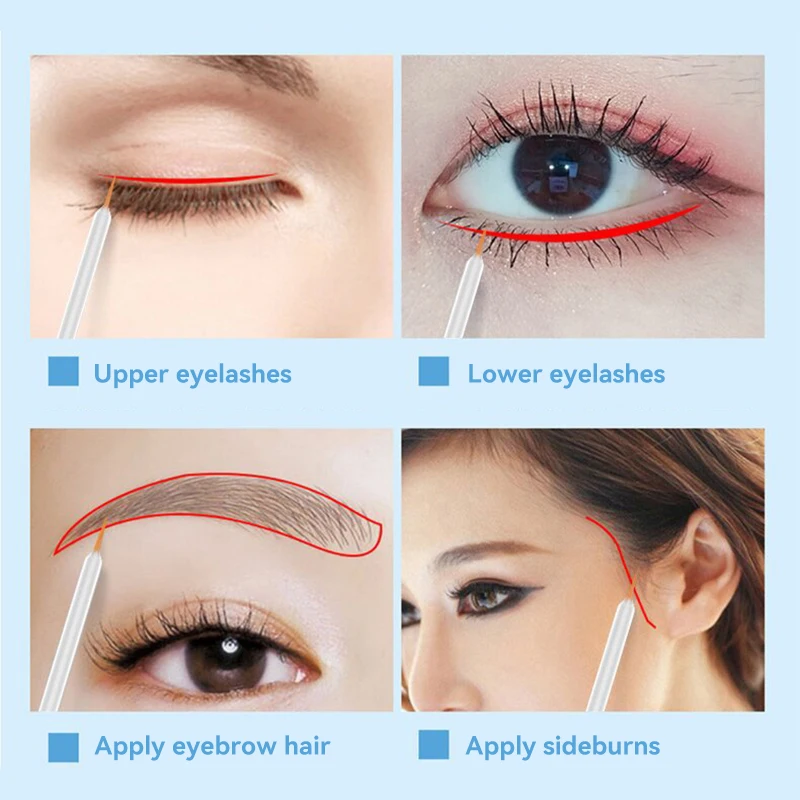 Eyelash Nutrient Dark Curl Eyelash Brow Solution Natural Beauty Promotes Follicle Cell Recovery Increases Eyelash Density