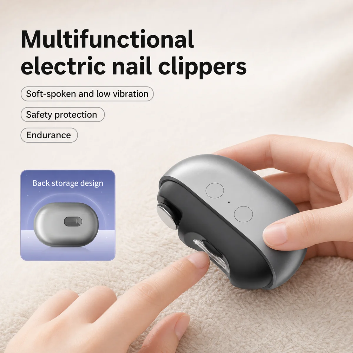 2026 New Multifunctional Household Electric Nail Polisher Automatic Electric Nail Clipper Electric Nail Clipper Rechargeable