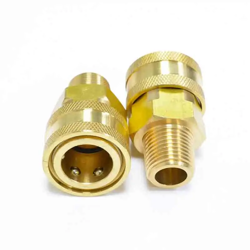 Customized Brass High-Pressure Water Pipe Quick Connector Cnc Turning Processing Cleaning Machine Conversion Joint