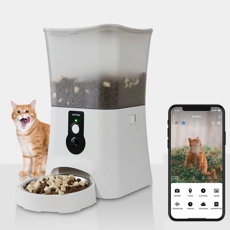 Lifetail pet feeder smart rechargeable automatic pet products feeder