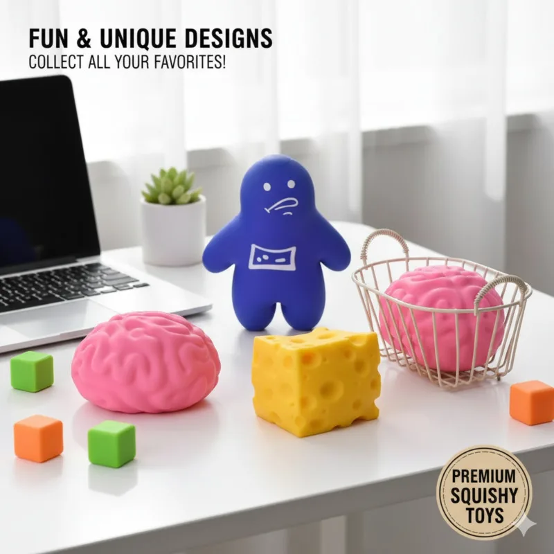 

Funny Giant Brain Squishy Toy Anime Y2K Slow Rising Stress Relief Squeeze Ball Funny Cheese Brain Fidget Toy Gift Wholesale New