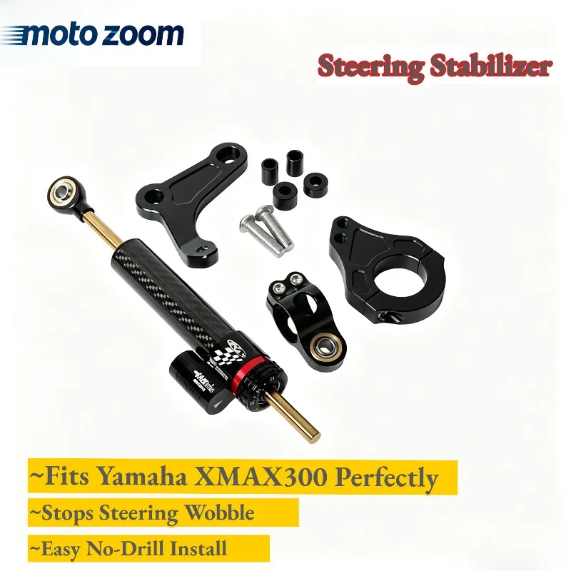 

For YAMAHA XMAX 300 X-MAX XMAX300 2017 2018 2019 - 2023 2024 Accessories Steering Stabilizer Directional Damper Mounting Bracket