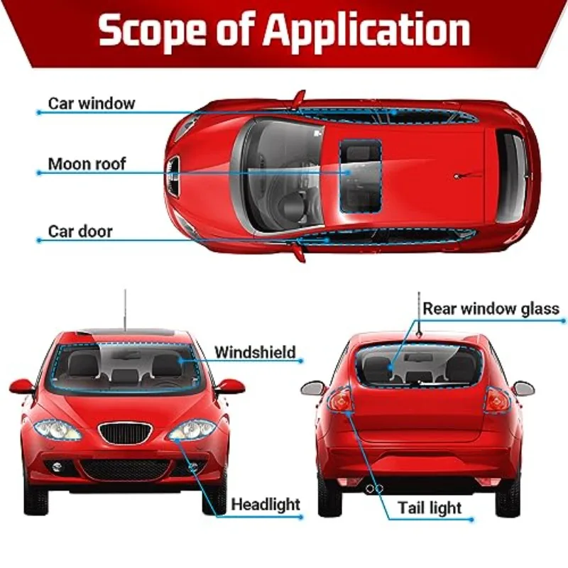 YITAPE Waterproof Headlight Sealant Snake Glue Butyl Rubber Tape for Car Headlamp Taillight Reseal HID Shield Sealant image 5