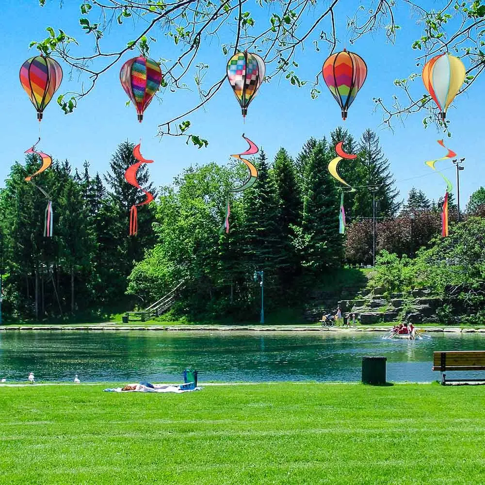 Wind Turns Garden Windmills Outdoor Wind Twister Wind Spinners Pinwheels Whirlygig  Hot Air Balloon