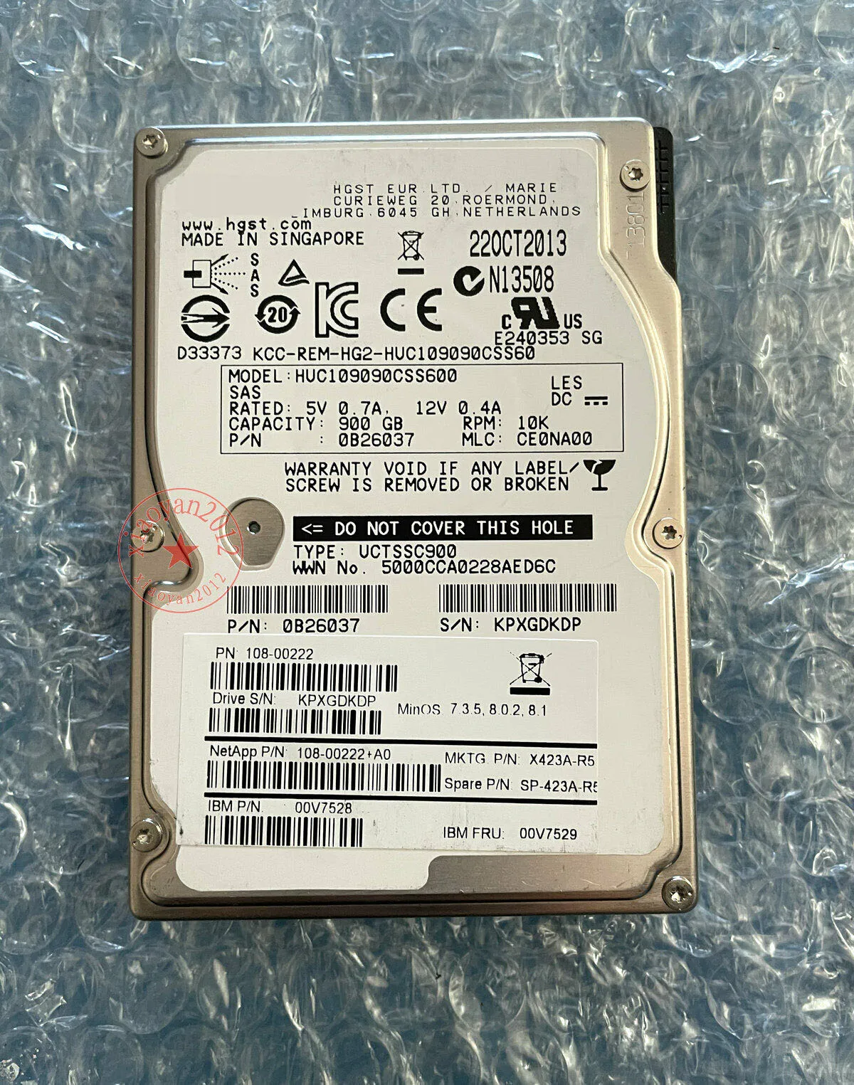 Imagem -02 - Disco Rígido de Hdd para Hgst Huc1090css600 900gb 10k 25 Gbps 64m Sas Hdd