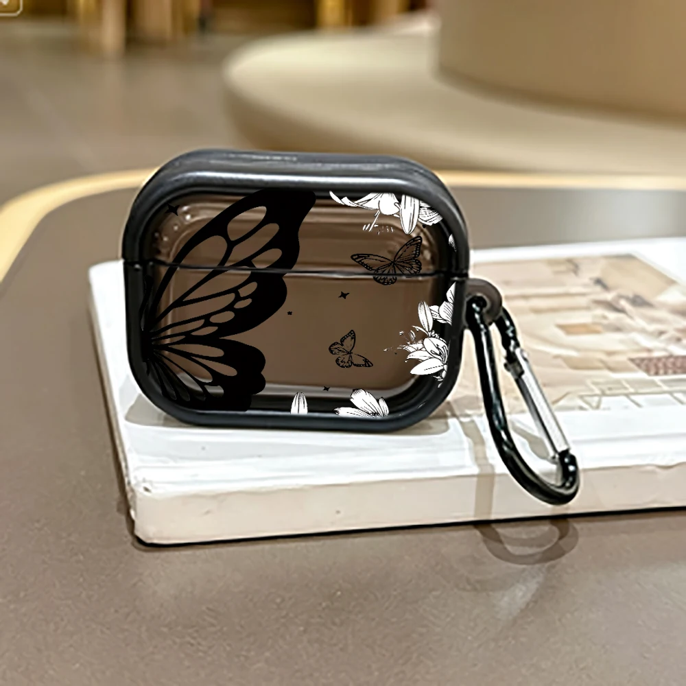 Artistic Butterfly-Themed Protective Case for AirPods Pro 3/Pro 2/Pro Earbuds Case For AirPods 4/3/2/1 TPU Soft Shockproof Cover view 3
