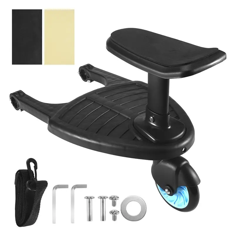 

LALA Baby Stroller Wheeled Board Kids Wheel Board Stroller Step Stand Ride On Boards Plate Detachable Seat