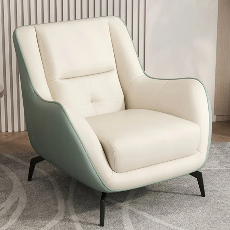 Nordic Back Support Chairs Modern Living White Chair Sofa Single Lounge Velvet Minimalist Fauteuil Salon Furniture Living Room