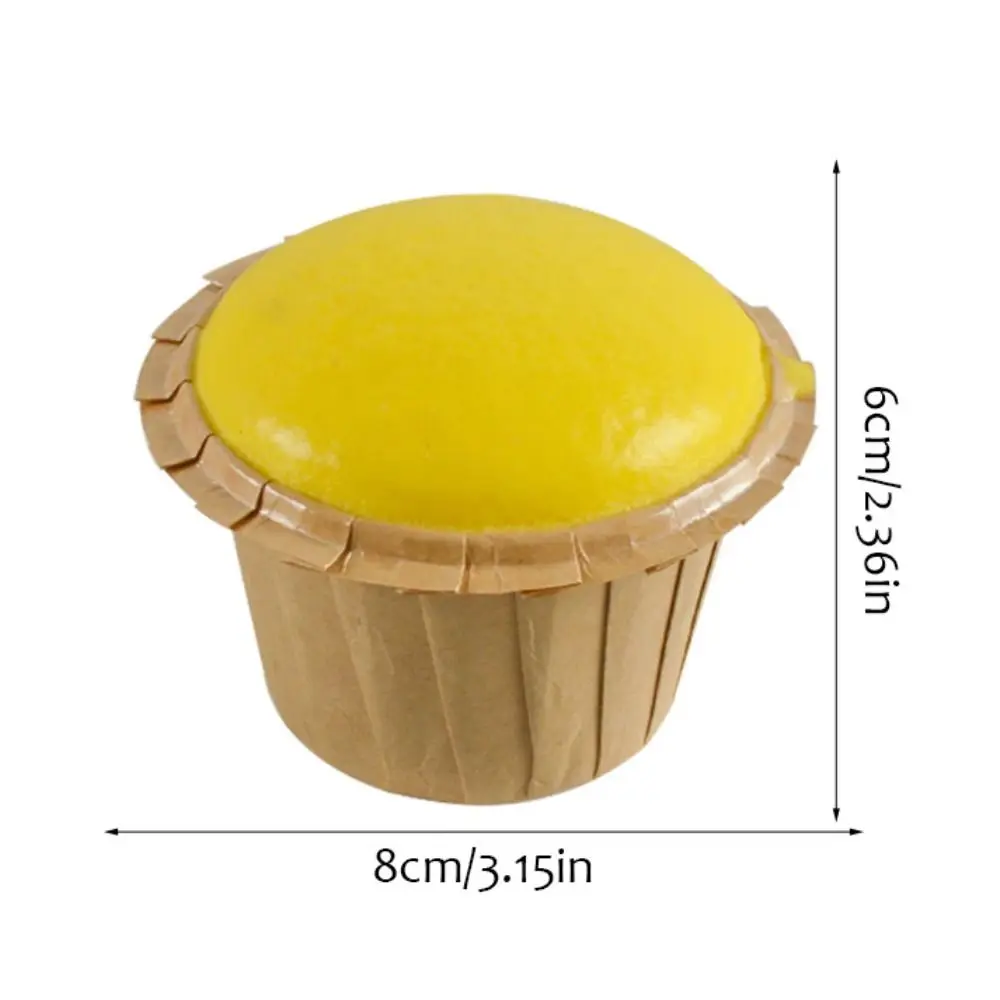 Creative Soft Cake Fidget Toys Stretch Squeezing PU Bread Slow Rebound Toy Round Elastic Cupcake Squeeze Sensory Toys Adult