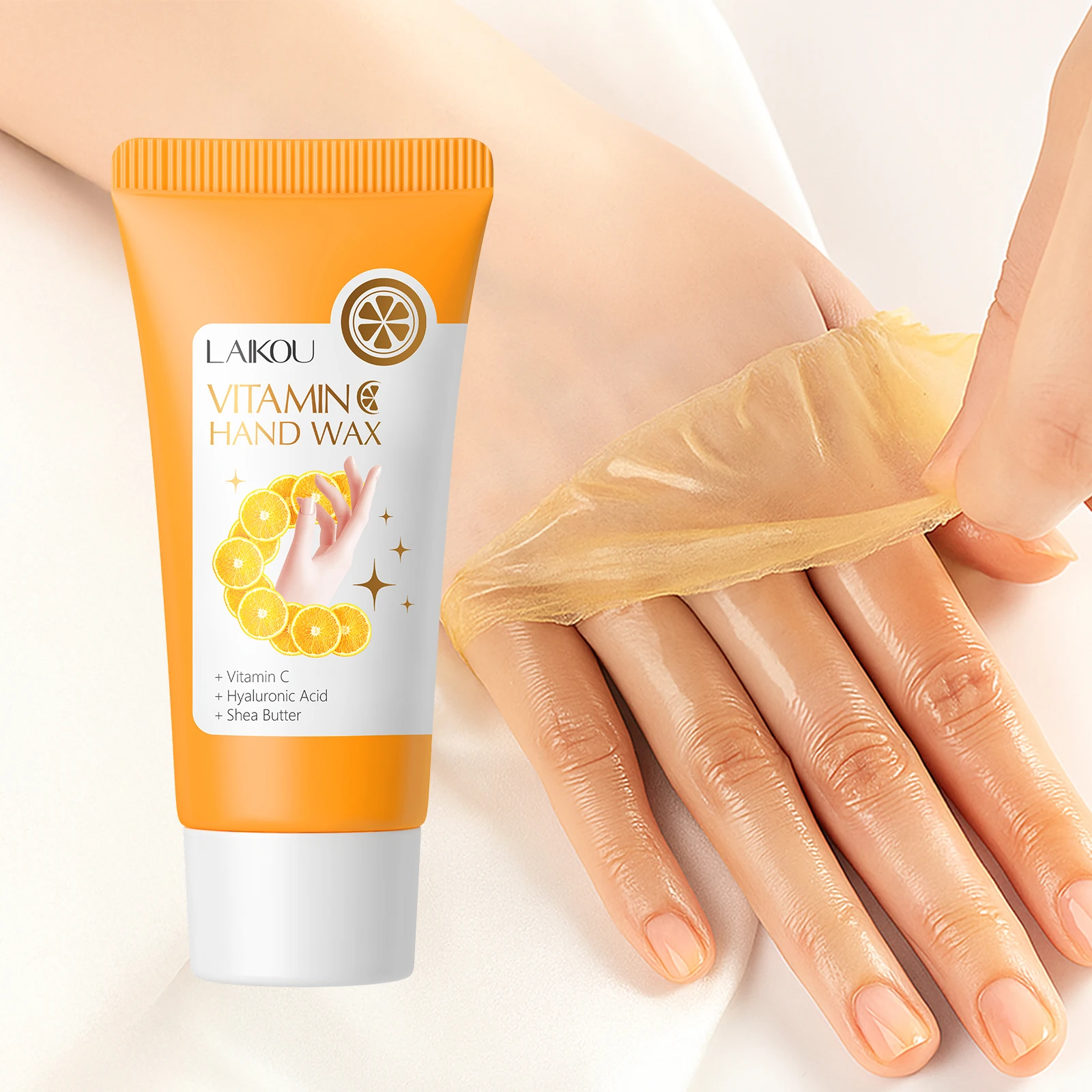 LAIKOU Vitamin C Hand Wax 50g Deep Hydration for Smooth Even Complexion Skin Care