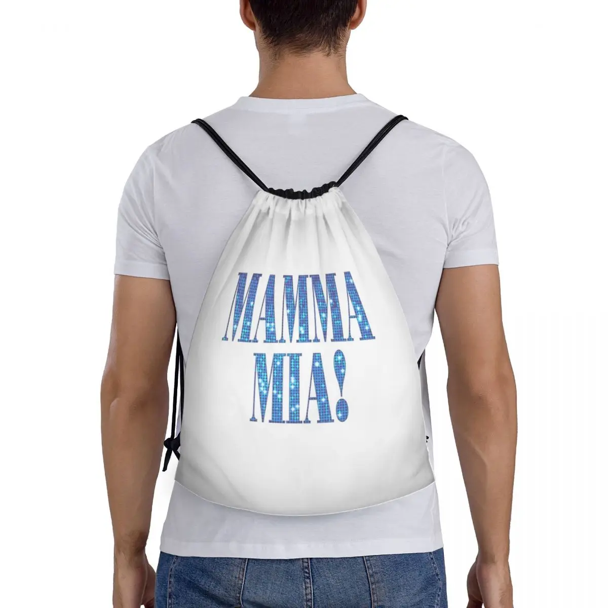 

Mamma Mia -disco Backpacks Fashion Portable Drawstring Bags Sports Bag Book Bags For Man Woman Students