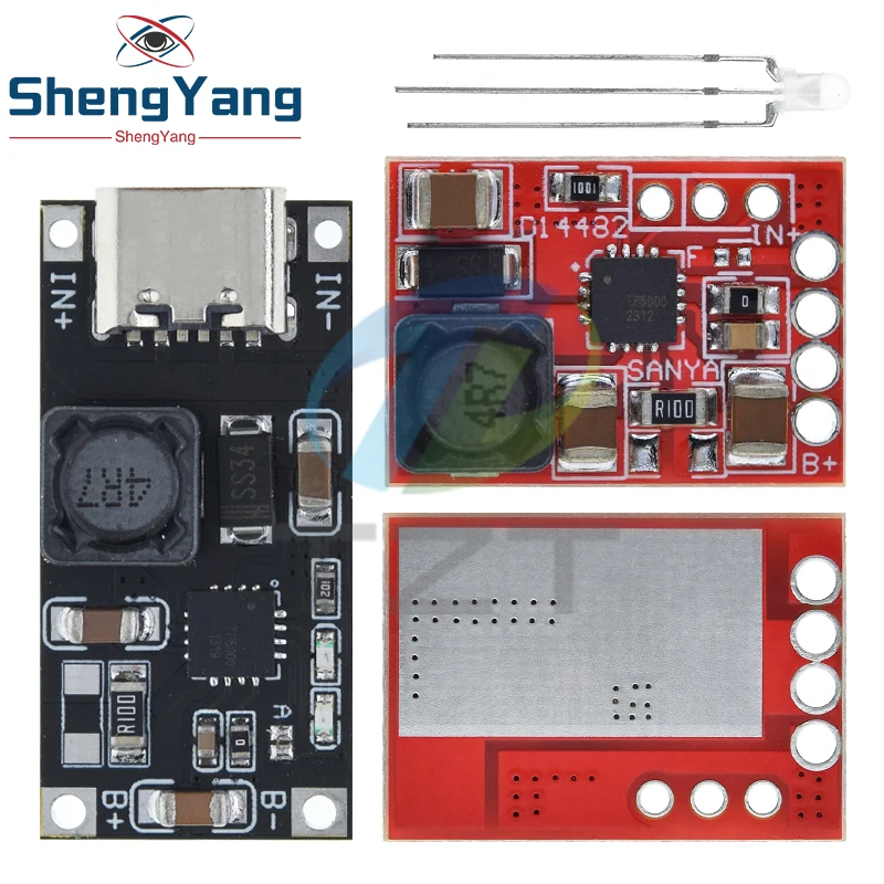 TYPE-C TP5000 DC 4.5v-9v 4.2V/3.6V 1A Lithium Battery Charging Board Lithium Iron Phosphate Charger Flash Power Supply Module