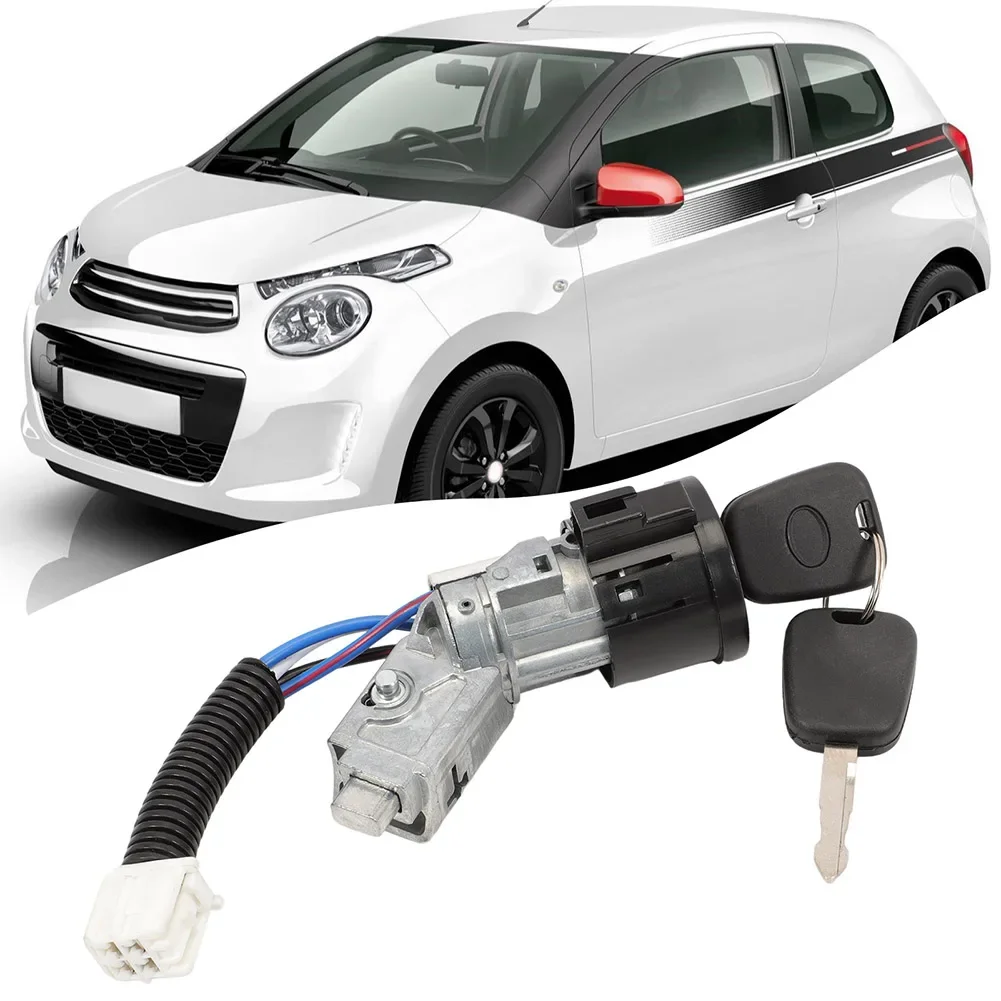 

Автомобильный замок зажигания N0501412 N0502200 для 107 для C1 для Toyota для Aygo, цилиндр замка зажигания в сборе с 2 ключами