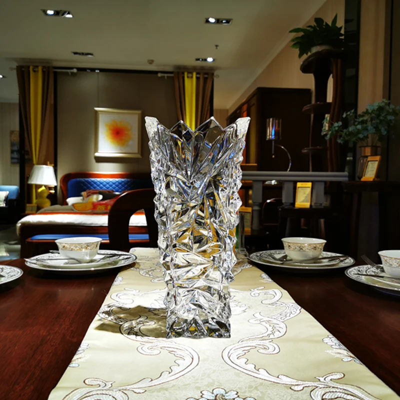 Crystal glass vase European decoration