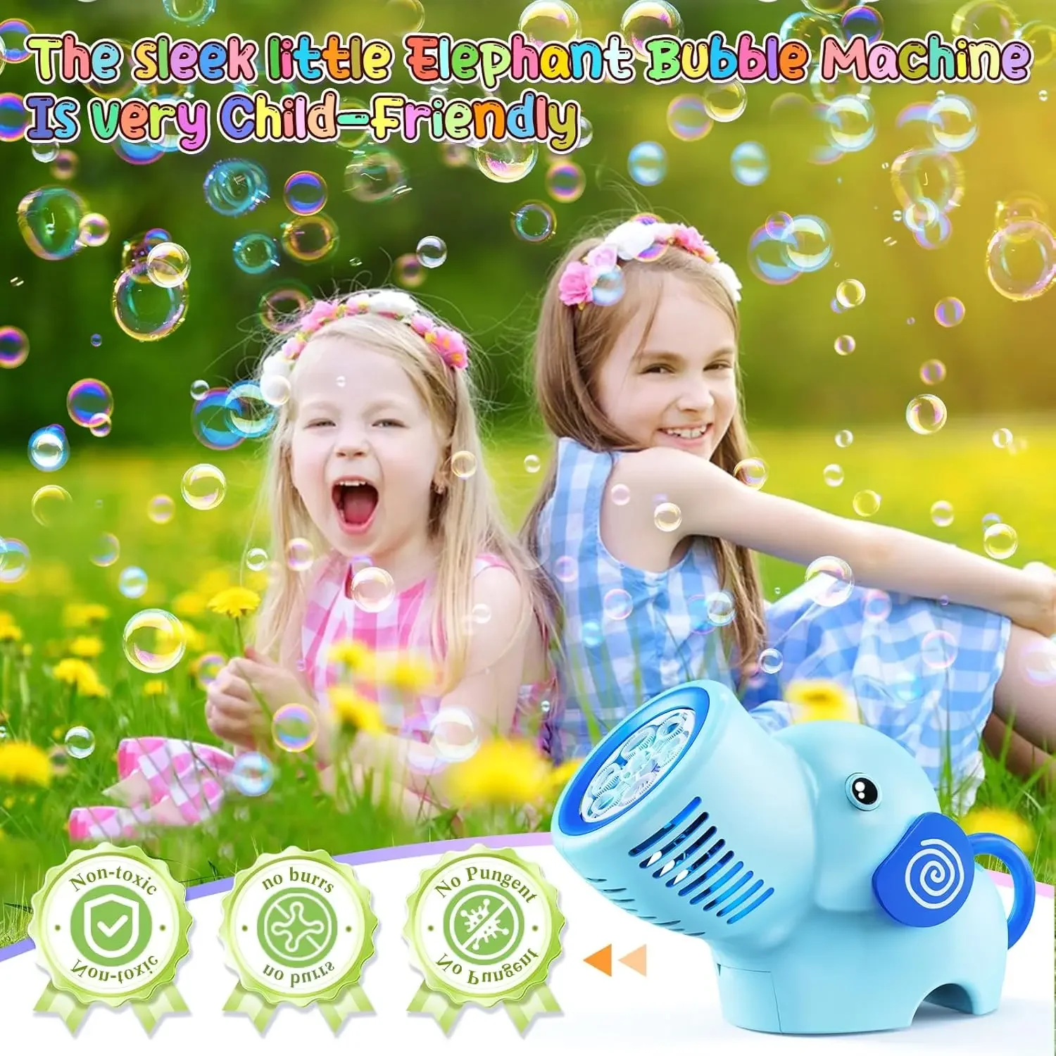 التلقائي فقاعة بندقية الفيل الكهربائية المحمولة آلة نفخ فقاعة الصابون في الهواء الطلق لعبة حفلة هدية الزفاف لعبة عيد ميلاد الأطفال #1