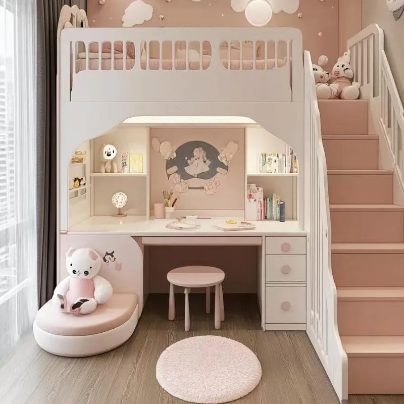 Luxuce Stairs Normal Kids Beds Decker Guardrail Single Modern Girls Children Beds Princess Single Camas Infantile Furniture Home - Image 3