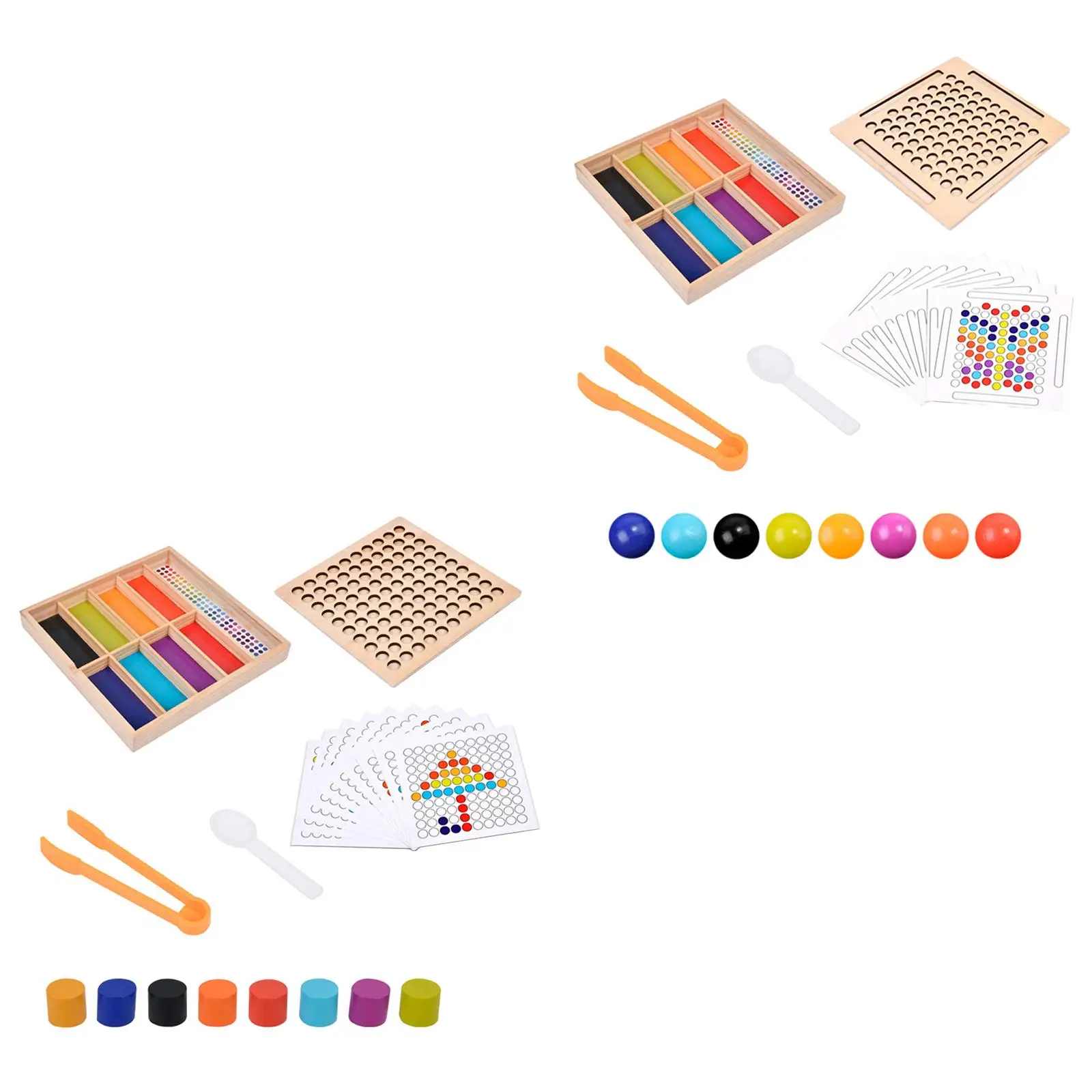 Bead Game Preschool Learning Mathematics Game Counting Sorting Beads for Toddlers Beginner Ages 3 4 5 Preschool Homeschool