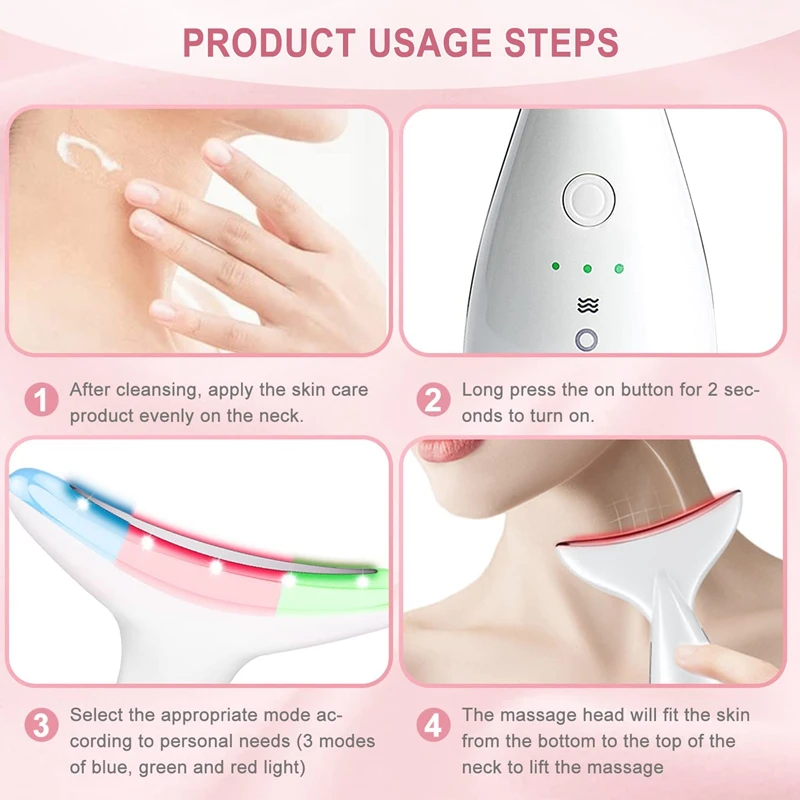 Anti-Aging Facial Neck Eye Device  Massager Beauty Treatment Massager With 3 Massage Modes