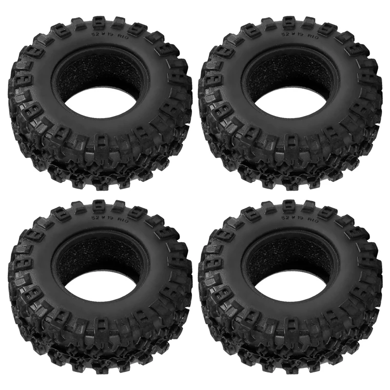 

4PCS 52X17mm 1.0 Inch Soft Rubber Wheel Tires Tyre For 1/24 RC Crawler Car Axial SCX24 90081 AXI00002 Upgrade Parts