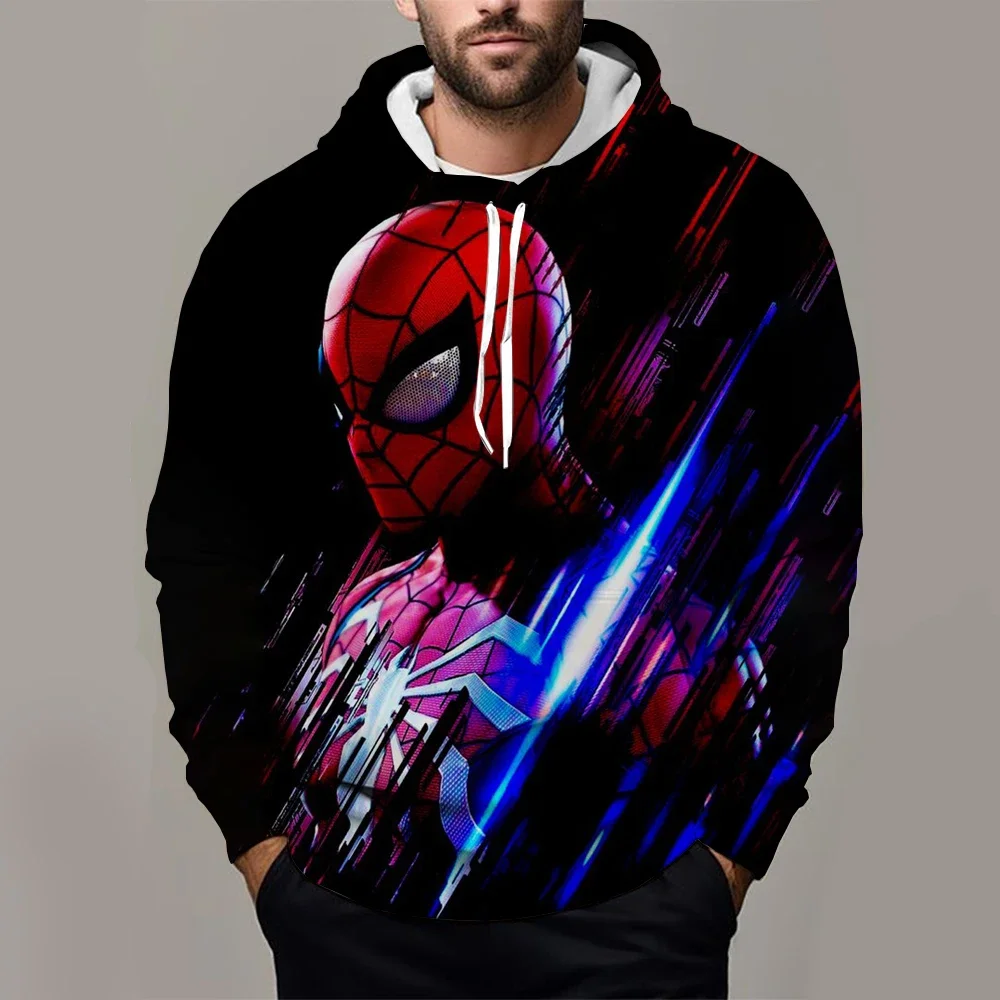 

New Marvel Men's Hoodie Spiderman Boys Girl Pullover 3D Printed Hoodie Autumn Men's Hoodie Oversized Fashion Men's Clothing