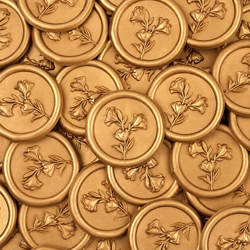 3D Wax Seal Stickers 20pcs Christmas flower Self Adhesive Seal Stickers for Wedding Invitation Envelope Gift Packaging Decora