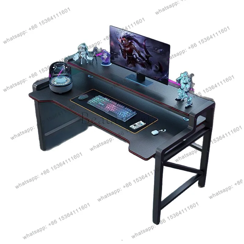 Mesa de escritório moderna e elegante, acessórios exclusivos para relaxamento, mesa para jogos, computador, escrita lateral, escrivaninha para quarto, móveis de mesa