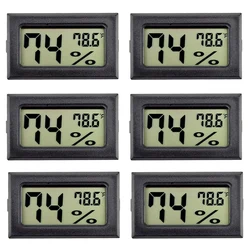 6Piece Indoor Humidity Meter Hygrometer Digital Thermometers  Humidity With (℉ （Fahrenheit scale）) For Greenhouse, Garden