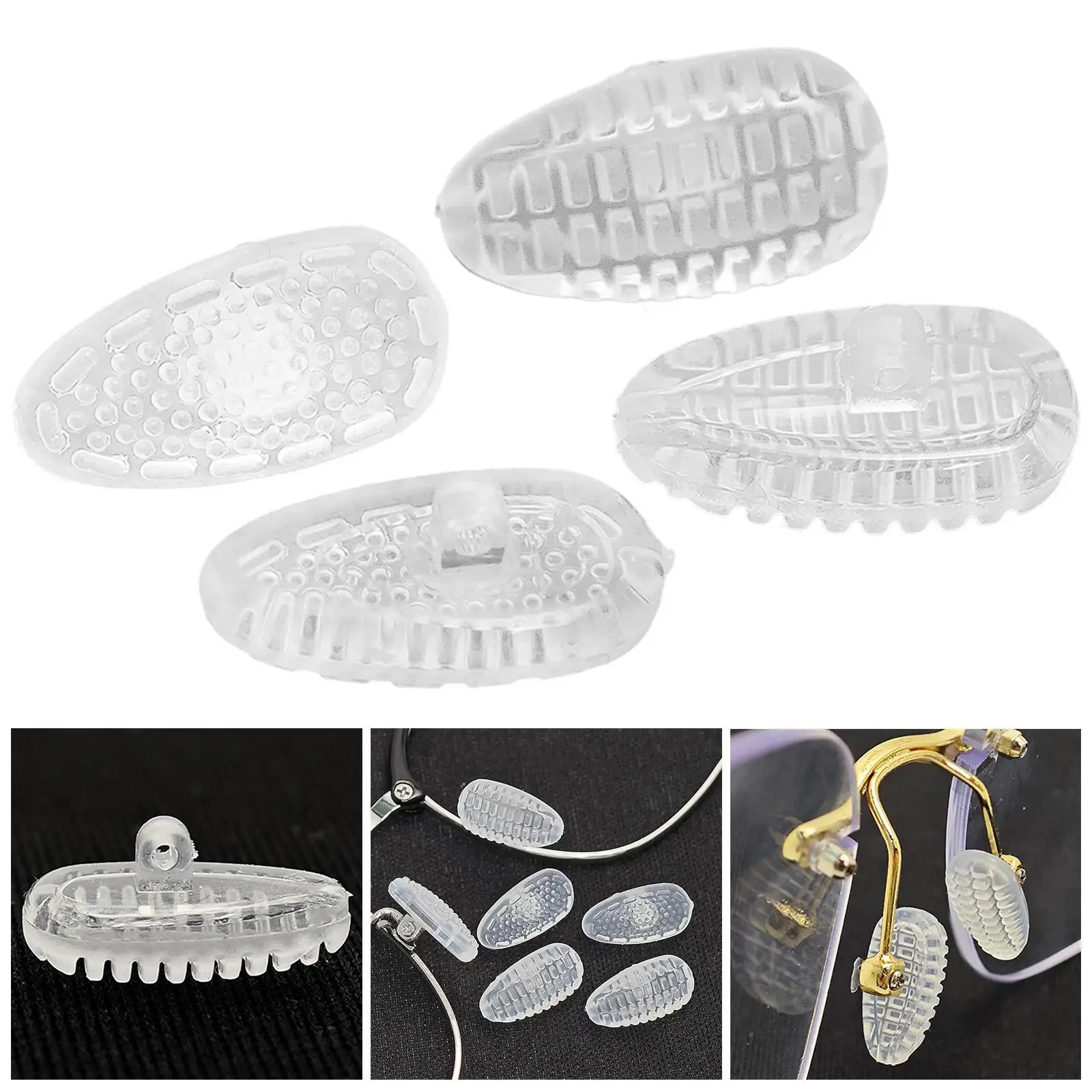 

20 Pieces Silicone Cushions Replacement Kit Transparent Glasses Nose Pads
