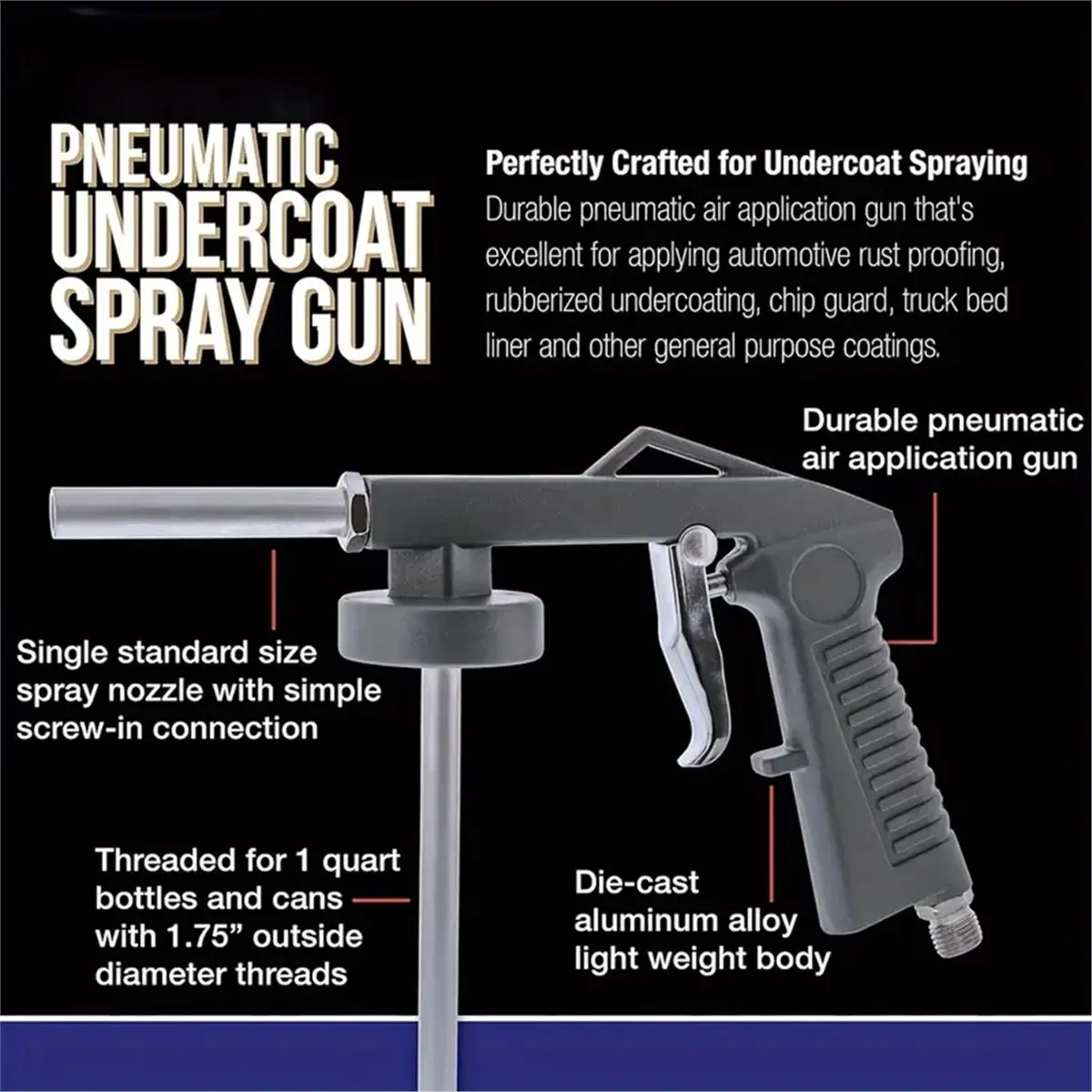 LB-09 Pneumatic Undercoating Pneumatic for Automotive Chassis Armor Portable Metal Sprayer