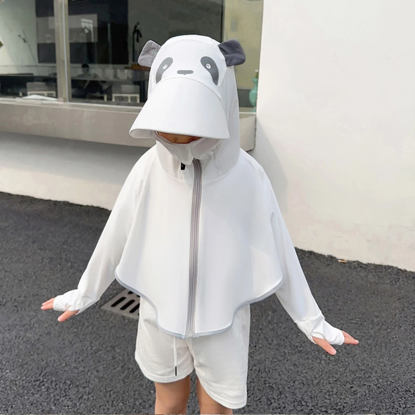 2026 Nova Roupa Infantil de Proteção UV Casaco de Seda Gelada para Exterior Terno de Proteção Solar de Verão para Bebês Menin...