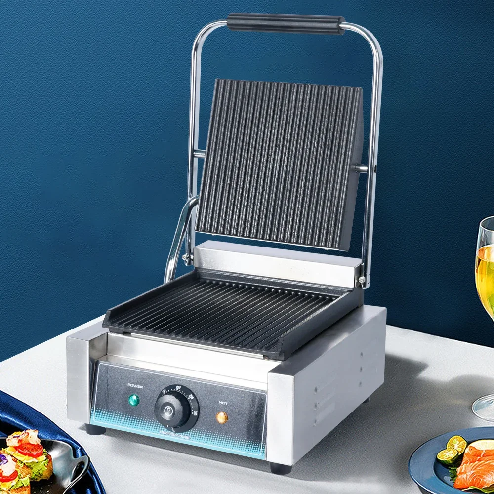 #For forManufacturer Stainless Steel 220V Non Stick Double Sided Contact Grill Electric Panini Grill
