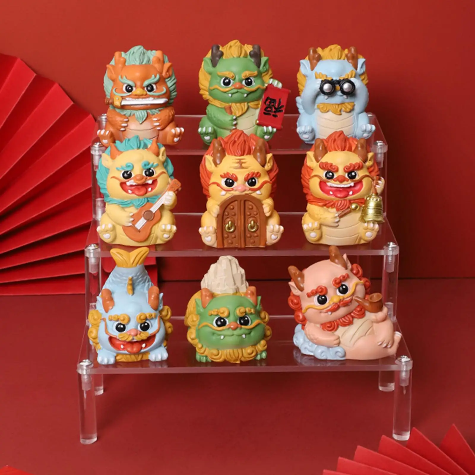 Mini Dragon Statue 2024 Chinese New Year Decor Resin Craft Fengshui Ornament for Car Dashboard Home Table Desk view 4