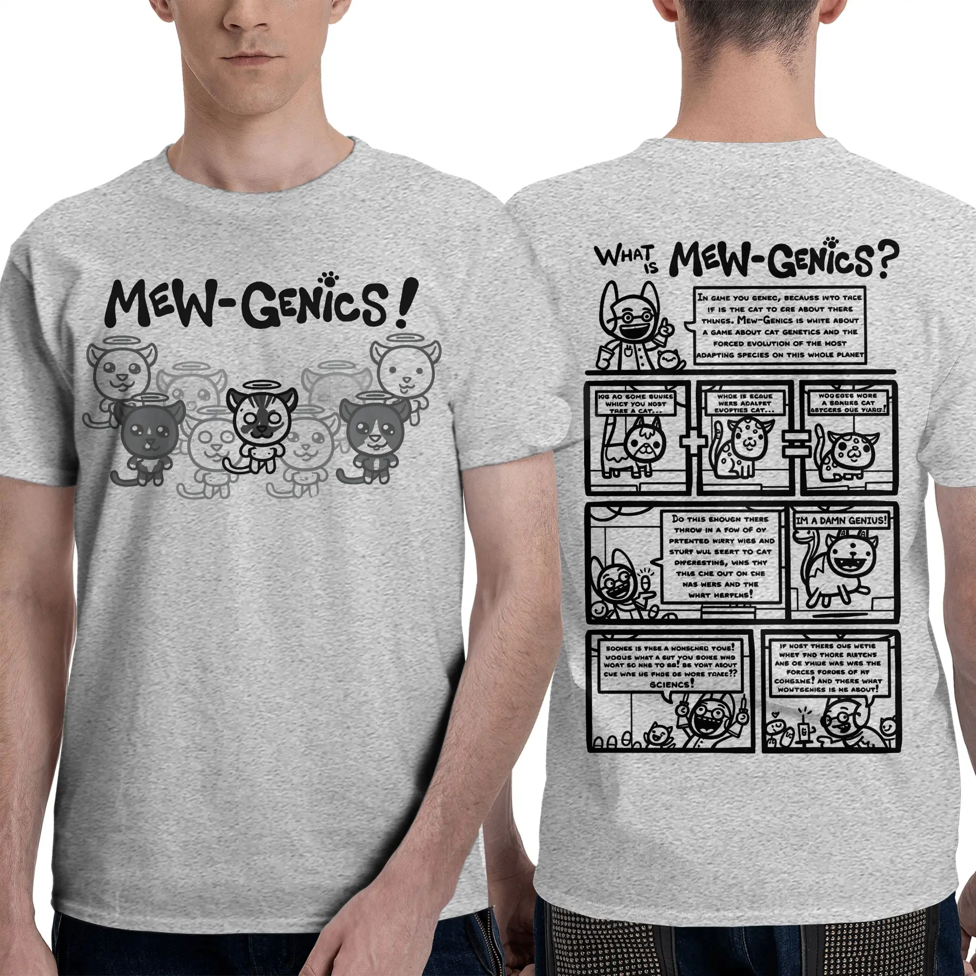 Mewgenics T-Shirt Video Games Hipster T-Shirts Short Sleeve Aesthetic Tops Summer Pure Cotton Comfortable Plus Size Clothing