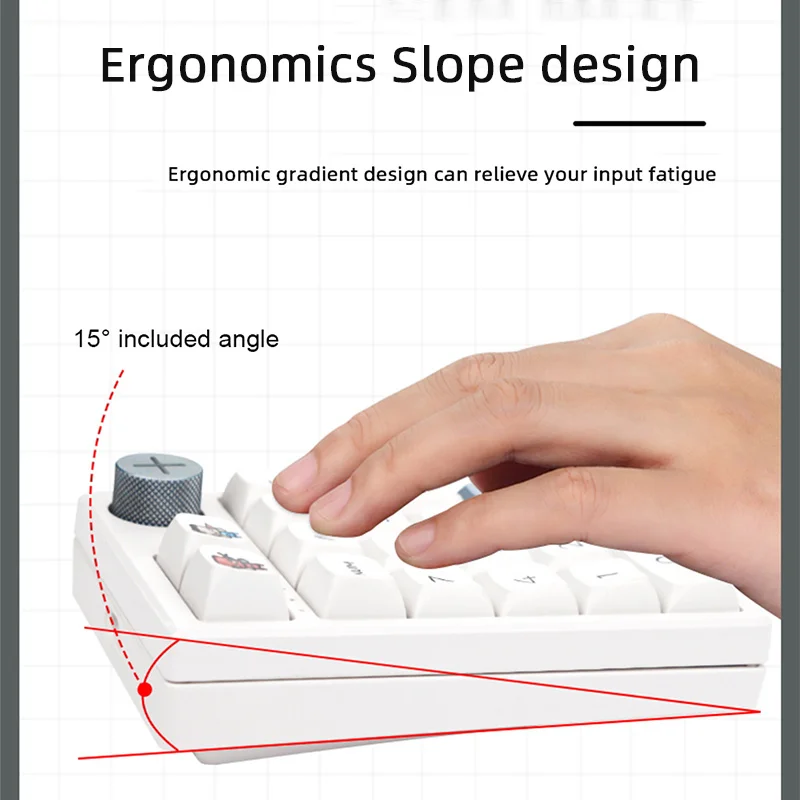 Darmohark-Clavier de jeu mécanique numérique sans fil K3PRO, 19 touches, mini clavier, commutateur Huano, échange à chaud, RVB, Bluetooth, ordinateur portable, PC